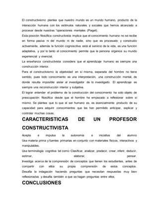 Constructivismo y socioconstructivismo | DOCX