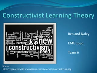 Ben and Kaley

                                                           EME 2040

                                                           Team 6


Source:
http://cganschow.files.wordpress.com/2010/03/constructivism.jpg
 