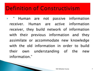 <ul><li>“  Human are not passive information receiver. Human are active information receiver, they build network of inform...