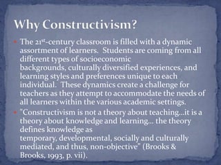 Constructivist Teaching Methods | PPTX