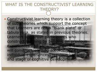 Contructive Learning Constructivist theory of learning | PPTX