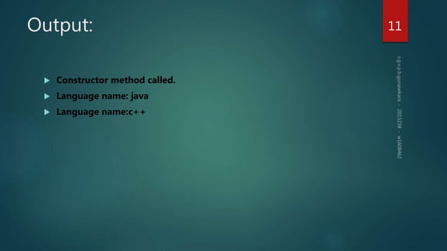 Constructor in java | PPTX