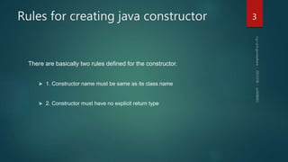 Constructor in java | PPT