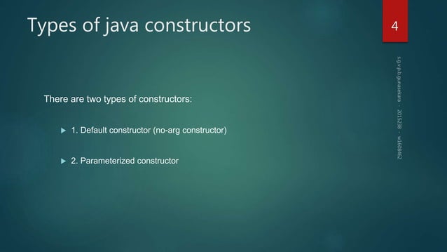 Constructor in java | PPT | Free Download