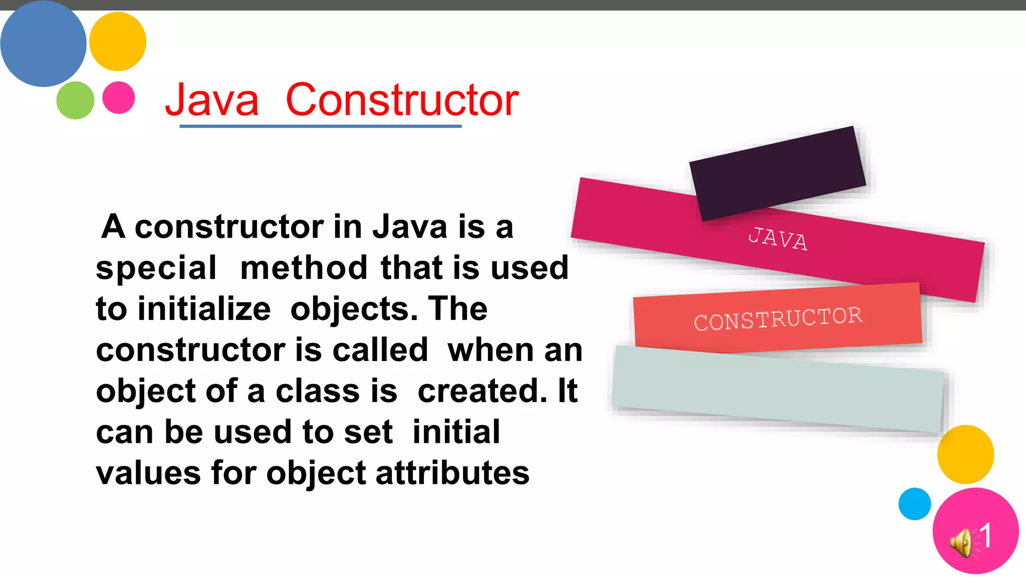 Constructor in java | PPT