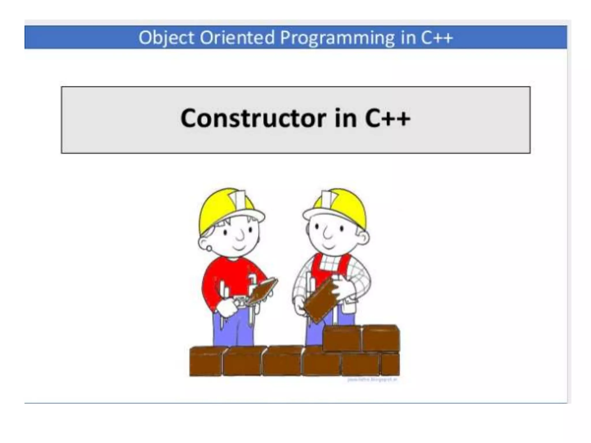 Constructor and Destructors in C++ | PPTX
