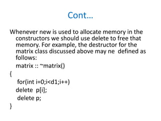 Constructor and destructor | PPT