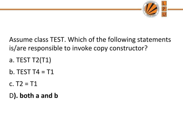Constructor and destructor in C++ | PPT