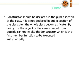 Constructor and destructor in C++ | PPT