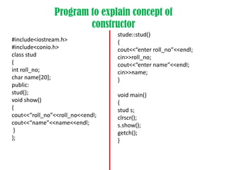 Constructor and desturctor | PPTX