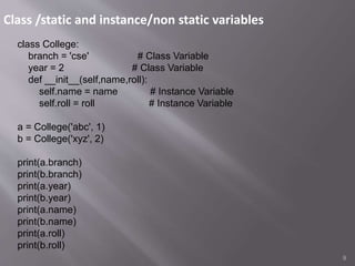 Constructor and variables | PPT