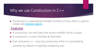 Constructor and Destructor in c++ | PPT