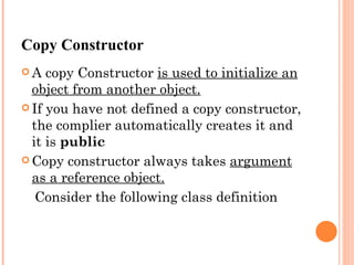 Constructor destructor slides | PPT | Programming Languages | Computing