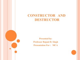 Constructor destructor slides