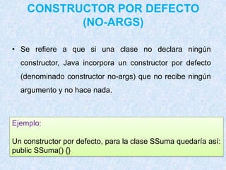 Constructores en Java | PPTX