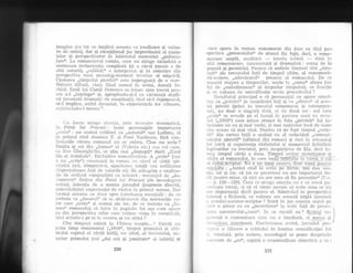 imagine (cr-r tot ce implicii aceasta ca irealizare Ei valoa-
re de semn), dar gi exceplional joc impresionist aI nuan-
{elor gi perspectivelor in labirintul memoriei ,,poliocu-
lare((. La romancierul romAn, care nu atinge niciodat6 o
asemenea orchestralie complexd (gi a cdrui poezie e de
alti naturd), ,,cel5izrlt{( e interpretat Ei in am,intire clin
perspectiva unui monolog-moment interior al migctirii.
Ciutarea ,,timpului pierdui6( este inrpregnatd cle o ?nor-
bidezza clifuz6, viala fiincl numai in urm5, cluratd in-
chis5. Eroii 1ui Camil Petrescu se intorc spre trecut pen-
tru a-1 ,,inletrege(( Ei, apropiinclu-qi-l ca existenld depli-
nd (asumatd dramatic ile congliinla), tinri si-l clepdqeascd."
szi-l implice, astfel decantat, in experientele 1or viitoare,
r eiuclecinclu-l mereu. 42.
Un lucru atrage ai,cnlia, ltrin rer.c'nire sistematici"
in Patul tui Procusi:: toate personaiele irnportante
",ricLill(( : nu numai scriitori cit .,,autorul( sau Laclima, ci
in primul rind cloamna T. gi Fred Vasilescu, fdrd con-
fE:siunile c6ror;r romanul nu ar exista. Cine .nu scrie ?'
trmilia Ei cei d-in o,lumea(( ei (Valeria etc.) sau cei.care"
c:i liae Gheorghidiu, se gtiu mai ,,deqtep!i(( decit ,,Kant
ala aI dumitale((. Excluclere senrnificativA. A ,,scrie(( (sau
a nu ,,scrie(() conoteazir in rornail un nivel al rziefii spi-
r:itului (ori, ciimpotrivi, opacitatelr totai5 seru ostililatea
rlispre{uitoare fati de valorile ei). $ir adiu6iim .r: e,xplica-
lie ctre orclinul compozil;iei ca tei'rnicii : monlajril de ,,do-
cumentes( fictive clin Patul, I'tti Proutsf (cle monologuri
scrise), intenlia cle a monta jurnalul (impresie directd"
:ruteniicitate) experienlei de rizboi ln primril r<rrnan. Dar
tocmai aceasta ne cluce spre inlrel:area eseniialir : de ce.
trebuia ca ,,dosarul" sd se. alcdtuiascl riin miirturiile ce-
Lor care ,oscriu({ qi numai ale 1or, cle ce tr:ebuia ca ,?lu-
mea(( rcmanului. sA intr:e in paginile lui aEa c,;m ap;,re
ea din perspectiva celor care trliesc via{a in con$liinfA"
c1eci avindu*i pe ei in cc'ntru, qi nu altfel ?
Cite timpuri existd in Ult.inw noapte... ? Existd lrn
irrim timp rememorat (,,1916(, limpul primului ;i ulii-
mului capitol a1 cdr'{ii intii), uir :rltul, al trccntului, an-
terior prirnului (cei ,,doi ani gi jumdtate(( ai iubirii) qi
care apare in roman rememorat din (sau ca clin) per-
spectiva ,rprezentului(( cle atunci (in fapt, deci, o reme-
morare ampl6, analitica -* istoria ir-ibirii .* d-atd in
aiti rememorare, concentratd gi dramaticd : scena cie la
popotd gi permisia). Pentrtt cd ambele timpuri sint .,stra-
turi({ ale trecutttlui fa{ir cle tinrpul ultim, al rememorA-
rii-scriere, ,,adeviratul(( prezent al romanului. De ce
aceast;i etajare a timpurilor, unele in ,,rama(( altora (un
fel de ,,emboitement(( al treplelor timpuiui), ce fr-rnclie
qi ce valoare de semnificalie revin procedeului ?
Ilezultatul principal e cd personajul ne apare simul-
i"an ca ,.1:rivire " (a ccnEtiintei lui) gi ca ,,obiect(( al aces -
tei priviri (prins in treculul rememorat Ei reinterpre-
lat), nu doar o singnrd datd. ci de doud ori : er-il car:e
.,scrie( se revede pe el insugi in postr-rra ttnui eL1 revo-
lut (,,191,6{{) care aduce utunci in fala ,,privirii(( lui in-
terioare Lln eu qi mai veclli, ,si mai negbiutor incd de toate
,r:itc aveau sd mai vind. Pentru cd cle fapt tirnpul ,,scrie-
rii{( din cartea intii e acelaEi cu al redactirii ,.comuni-
catr-llui apocrifs (ultimul din roman) Ei rleci in orizontul
lui intri gi experienla rlzboiutrui Ei momentul lichiciirrii
legAturilor cu trecutrll, prin clcspir{irea cle Ela, cic.ci in-
l.rcg timpul cdrlii a cloua. Timpul unitar sintetizator gi
rrltirn al romanului. in care toaid-t-ofoTflii-Ti-irars5,
-C
cil -
a1 euTtii-scriptor;.'Nii e- un ti{rp neuirir,"clbaf rami pen'ti-gr
celelaltg : ,,Astizi cind le scriu pe hirtie, imi dair sei-
rna, iar qi iar, cd tot ce povestesc nu are importan{I Ce-
cit pentru mine, cI nici nu are sens si fie povestite( (U.n.
-- p. 128-129). Ceea ce atrage aten{ia nu e cri eroul pc-
'"'esleqte totttgi, ci cd el sirnte nevoia sii scrie ceea ce nrl
lre imporLan!5 decit pentru el. R5minind in perspectiva
inlerni a ficfiunii, ce valoare are aceastd tripiS ipostazii
ir eicul.ui-nara'r,or-scriptor ? Intrd in joc nuan{a unici pe
.'r.ie o acluce cu ea ,lpovestirea(( in scri:; falri cle poves- ,
Lilea naratorului-,,voce(4. in ce constii ea ? Sgij$tti sL1-
|
Llcreazi o com,.rnicare care ntr e imediata, ci 1,.1^g:aj [i I
rli:r';;i1ftnr'g*.jptgiioarl. Coniesiunea scrisS, jr-imalul prc-'
iiri-ji.rir o fili,r"are a triiitulul tn lumin;r semnificaliei lLri
;i, totodati, prin scriere, monologul se poate desprinde
' )ilreclrm cie ,,eu(!, capiti o cvasirealitate obiectivir a sa :
220 ,)1
 