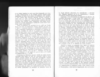 li
ll
;
lr
{li
ft
il
;
i'il
nu se simte impdcat cu nici unul din drumurile ce-i statl
in fa!d. Rornancierul va da treptat acestei zbateri toatd
amploarea qi forfa, lnsl prima ei infAliEare este aceasta,
a unei iritlri fdrf, clireciie precisd, revolti confuzl a
celui care se vecle constrins str piardd ceva esen{ial,
oricare i-ar fi ,,alegereas. Agresivitatea, violenla slnt aici
semnele unei ilileme triite elementar, fird mari desfa-
qurdri de nuan$e psihologice, tocmai d'e aceea intr-o ter-r-
siune nudd, ireductibilS.
Pind la hotdrirea de neclintit de a-l ,,sili(( pe Vasile
Baciu sd-i clea lui pdmintul, averea, drumttl lui Ion nu
e decit o continui lntdrire a rddicinilor gindului mai
vechi, acttmulare rlbdltoare a resurselor de viclenie, te-
nacitate, cruzime, pe caie le va scoate Ia iveali incle5-
tarea de mai tirziu. Lovit cle ,,ocdrile(( tatSltti Anei, ,rpro-
bozitr in bisericd in fa{a satului intreg, eI se revolti, iEi
strigd obida, curincl insi le dI dreptate celorlaili, se
acui'a singur. Hotdrirea cuminte de a se intoarce la
adevdrata dragoste gi cle a trli fdrd inqeldciune se va
micina sub puterea realitti{ilor. Eroul traverseazi un spa*
liu care ntt e atit al indoielilor (existii Ei ele), cit al
ezitdrii. AEteapti parcd ceva care s5-1 scoatd din strin-
soarea a cirei tdrie creEte chiar pe mdsura acestei rezis-
tente prelungite. Miniile (impotriva plrinfilor, care i-au ri-
sipit averea, impotrir,'a satuhii, a lui insuqi) sint semnul
,,zvircolirilor{'. SI aleagl viafa cle sdrdcie aidturi cle Flo-
rica ? Sd i-o lase lui George pe Ana, inmullind pirmin-
turile neamr-rlui de ,,bocotani(( al lui Bulbuc ? Gindul ini-
{ial revine intdrit : ,,Ce sI fac ?... Trebuie s-o iau pe
Ana... Trebuie !...(, igi repetd el ,,ca ;i cum ar fi vorbit
cu sufletul s5u( (I.
-
p.Bg).
Preferinla lui Rebreanu pentrlt stdriie de c1iz.a, pentru
situaliile fdrd ieEire in care iEi ,,inchide{( eroii a atras
adesea ateniia criticii. In eseul sdu monografic, Lucian
Raicu discutd valoarea cle adevlrat leit-motiu a ,,zvirco-
lirilor(( in marile romane rebreniene 5. Ele sint pentru
romancier una din c6ile pe care obiEnuitul, cotidiantil se
incarcd de {ncordare, pregdtind descdtuE6rile finaie tra-
gice. Balzac vedea romanul ca pe o artd a acumulSrilor.
Rebreanu pare de atitea ori a {ine totul in loc, dar acolo,
in aceste ,,intirzieri" Ei ,ocoluri( se hotdrdsc forla 9i
in buni mdsurd adincimea de semnificafie a epicului
sdu. Tehnica amindrii are la el, intotdeauna, o pozilie
centrald in crearea premiselor dramei.
Aparen{a e de reintoarcere la punctul de plecare. ln
realitate personajul e acurn altul. Nu numai cd a fost
pus in situalia de a cintdri totul, de a inlelege c6 pen-
tru el nu existd altS cale, dar tot ce i se intimpld face tot
mai pulin posibild reluarea lttcrurilor din acelaEi punct.
Apropierea iniliald de Ana, imbrdli9drile fird dragoste
erau viclenii cu care fon lncerca sA se inqele qi pe eI
insuEi, nu numai pe ceilalli. Scandalul de la hor5, bdtaia
r:u George, ,,probozirea(( sint momente care rup ins6 td*
cerea qi fac confruntarea f5{iE5, satul asistd la ele, mar-
tor colectiv. Totul capdtd altd rezonanfd, loviturile, dis-
preful, ocara nu pot fi ldsate fdrd rdspuns. Astfel, pre-
misele unei creqteri continui de tensiune se ivesc acum,
in preludiul clramei. Dar mai cu seamd, ceea ce fusese
un .,gind(( ascllns clevine un ,,plan(. fon, cel care ,,nici
acuma nu-gi dddea seama bine dacd i-e clragd( (I. ---
p. 24) Ana, nu va mai putea sd nu inleleagd iimpede cd
pentru a avea pimintul trebuie cel pu{in si pard cd o
iubeEte, sd sacrifice aEadar pe cineva mai slab clecit el.
Vind pentrn care eroul va avea de plItit un pre! greu
de-a lungui a tot ce se clddegte pe acest lnceput.
Existi in roman un moment care, lipsit de legituri
,,naturale(( cu ansambiul intrigii, atrage
-
prin aceasta
ins5Ei
-
atenlia asupra semnificaliei lui : episodul con-
flictului cu Simion Lungu, unul din cei la car:e ajunsesen
prin vinzdri succesive, p5mintttl GlanetaEilor. De ce intri
Ion cu plugul in ,,delni{a(( vecind ? Ldcomie, sete ,reLe-
mentar5(( de a ouea, ,,be!ie a brazdei( ? Construcfia su-
gereazi aici un proces mult mai adinc, esenlial in mo-
tiva{ia caracterului. Nu ,,instinctul( il impinge pe erou
spre pdrnintul altuia. Gest absurd, judecat cu mdsura
faptelor obiqnuite (ce lnseamnd cele citeva brazde smul-
se vecinului fa{d de ,,pdminturile( lui Vasile Baciu, pe
care lon, din nou sigur ci Ana tot pe el il vrea gi nu pe
George, se simte ca qi stdpin ?), dar profund semnifi-
cativ in ordinea determindrilor care incercuiesc persona-
iul. lmpreiurarea cd pdmintul acela a fost cindva al lor,
al Glanetaqilor, e intr-adevdr importantd, dar nu la nive-
 