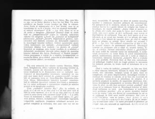 clilatiri hiperbolice : ,,La iegirea din birou, Sia, care blo-
ca uqa, nlr se ferise pentru a face loc iui Rim. Un suris
satisfdcut pe buzele uscate insolise pe Rim la culcare.
Avea iluzia gi remugcarea cd cL fost bt'utal, ceea ce se
transforma in ..a fi o l:ruti", cleci ut, element inuincibil
cd naturii uictorioase(t (C.8. * I,p. 317). Ceea ce ni se
di astfel e imaginea ,,Rimului't abstract (care se crede
insd un ,,temperamental( nepus in valoare), caricatura
stilului lui silogistic (,,decis) c1e ,,luxurios al inchipuirii((
(alunecarea,rbrutal(-,,brutf,"). Hiperbolicul grotesc, cari-
caturalul sint limitele extreme ale cieformdrii expresive
in monologul interior indirect. Ochiul naratorului poate
rredea halucinant sar.r simbolic.,.inregistrarea( vorbirii
interioare rdmlne insi realisti : nu pentru ci ,rvocea((
lduntricd ar respinge, prin ins6qi condilia ei, o estetic5 a
cleformlrii revelatoare (dovacid atitea pagini de monolog
interior delirant din Joyce, Faulkner), ci fiindci inregis-
trarea presupune o vointi cie a explica, incompatibil5 cu
asocierile libere qi cu ritmui autonom aI adeviratului rno-
nolog interior (direci, ne-mecliat).
Ci{i eroi autentici (nu siluete numite ,farcian, Hilda
Gert, Drdgdnescu), atitea variante de monolog interior Ei,
totodatS, nuanle ale distan!5rii stilistice narator
-
per'-
sonai implicat6 in el. Romanciera lese r-rn veritabil con-
trapunct al monologurilor interioare, ulmlrinci un nu-
mdr mai mare clecit oricinC cle ,,oameni-insu15((, incapa-
biii si comunice intre ei: Lina-Rim-Sia, Maxenfiu-Ada-
Lic5, Elena. Diferen{ierea tematici (..axe1e(r caractere-
lor) gi stilisticd (accentul r-orbirii iiultrice) a personaje-
1or i-a cerut scriitoarei. o virti,rozitate lehnicS pe mdsura
puierii ei cle imagir-rafie analitici"
Cum ,,vorbeqte(( interior S-ia ? ,,Sia, in schimb, se
gindi cd o sd, uie ea ;i ziua cind tt-o sti mai sune unii gi
allii Ia orice rnoment, cit. o sd uie ecL ziua ci,nd n-o sd. tna:i
ceard Ia orice Lucru uoia cucoanei Linat' (C.8. __ I, p. 200),
Vocea ei interioard e, vddit, a unei fiinle opace, cu ,,gin-
duri puline, dosnice, incdpSfinate{t : stereotipie ingrogat5,
r,'r-rlgaritili, neglijenfe, dugmlnie nebuloasi ascunsd (su-
gerind complexe gi recluc{ie), sinb note care vor tot re-
veni, invariabile. E aproape un abuz si numim monolog
inlerior {r asemenea mocnire primarl de resentimente.
Cu paraponul ei in cregtere, uitatd cle Lic5, ,,ursuza(r Sia
riimine ll-lereu la o gamd sdraci de strigate ale furiei ei
inieiioarc., de reacfii sumare ; ,,IeEise dupd e1 pentru ca,
i,tt :tftrgit, sJ-I ucdd., cdci acolo in birou nu*l vizuse. Sd-L
ctr,Ld.d, cfc ntr-l auzise si sd-z uorl'teascd, cum atteau, ei
cleprinrJ.erea sd, uorbear"d. V""u sd-i fa.cd, mutre gi el s-o
izbeascd., s.i pe ut'md. iar', inuotfi,, sd. i se plingd, s(t-i spu-
rtd cztnt, cr fcsf bdtutd de cu,coctna Lina, pe ctncl, eI, misiu
Lir:d., se Ttiimba cu prinfii. Sd,-si rdsufte teft necazLtl,...,,
(C.}3.- I,p. lilt). Tot sufletul rr,rdimentar al Siei e aici,
in acea,.;tii zbatere de pantomimd pasionala. l,{onoiogul
iaterior nu plrisegle nici o clipd un anumit limbai, fi-
zic, al siLr:ilcr. Tocmai articularea silnicd a ,,gindurilor((
rl-6 unui a:tfel de caracter tonul lui memorabil, ii subli-
ni:rzd incorclarea cu toati fiin{a in jurul sim{dmintuh,ri
global, nediferential, pentru Licd (eI e tatil qi sthpinul.
camaradul, bdrbatul, mentoiul. ,,1umea(6). Nici o e-rolufie
nu este posibild. Portretul fizic ai Siei este caricatural,
ce1 psihologic implicii lnsi un tragic grotesc in mecanica
1ui sumari, greoaie, in truda vocii ei interioare de a se
::osti.
Cind e vorba cle indivizi ,,normali((, ca Ada sau Licd,
a ciror miqcare interioard, lineard in fond, f5rd comple-
xitate, nici adincime, t:euqeEte totuEi sd par5, clacd nu
complicata, cel pufin imprevizibild, monologul interior e
cioininat de interese qi caicule, el se face din incercdri de
a aproxima conjunctura Ei atitudinea de adoptzrt. E o
perfectd adapbare la mediu, de organisme sdnltoase, iste-
limea (inteligenfi pragrnaticd) qi intui{ia (flerul) lor sint,
arme in ptus, cu atit mai necesare acestor ,,realiELi( cind
ajung -s;l se mAsoare intre ei. Monologul interior al Adei,
clitpi lntilnirea cu Licd, este formularea gi rezolvarea
r-rnei. probleme practice : ,rCu ce pulnn domolise tindrul
at:elcr pe tnurg ! Ada era destul cie cunoscdtoare 1a cai ca
sA 1n!e1eag'a. cA Licd uuea. mtiltd. pricepere. Dar crLnz si
cc jel?i{ttpd.rea .rorn de Lume,,... f,vy Adei ii era
pcste cap de oamenii de lume. $i, cu ce rne;te-
srlc1 dc,ztnieriLase calul ! Ce mind priceTtutit i,i pl,imbase pe
<:rupd! Ada era senzuald qi capricioas5. Ar f i vrut sd
Ltz r:'-(iii 5S45 coalb- 3 113
 