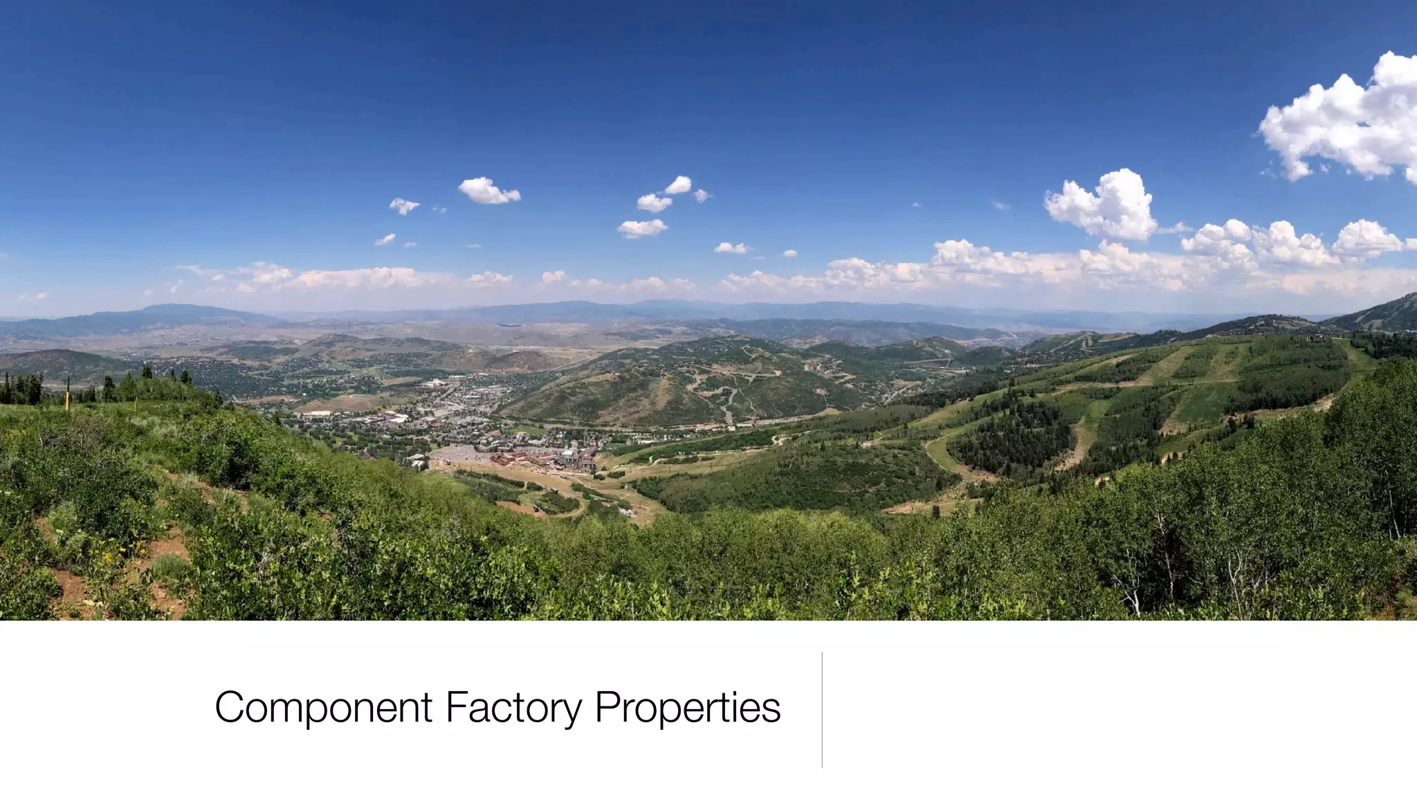 Component Factory Properties
 