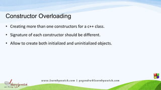 Constructor overloading in C++ | PPTX | Programming Languages | Computing