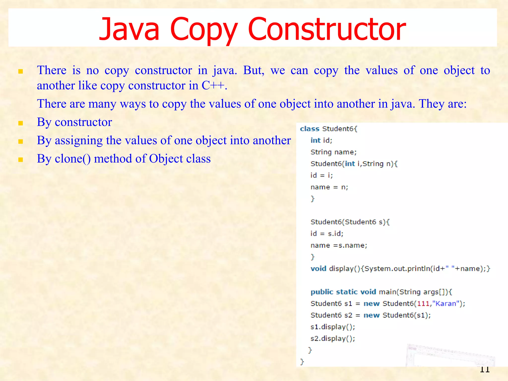Constructor ppt | PPTX | Programming Languages | Computing