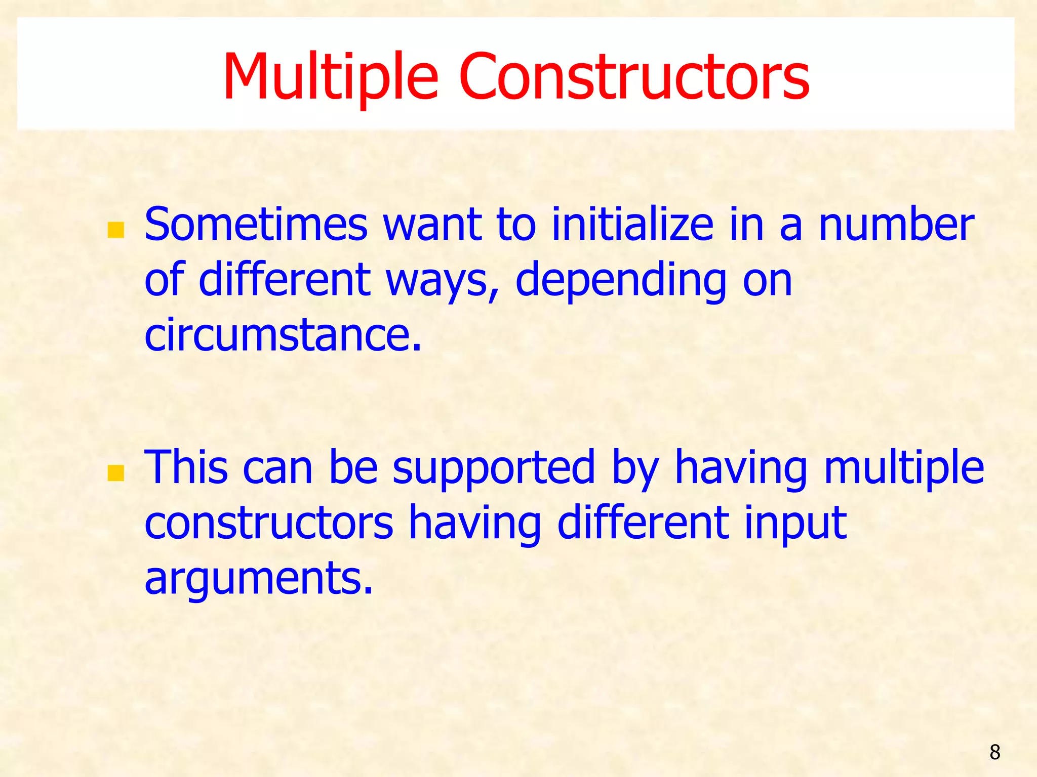 Constructor ppt | PPTX | Programming Languages | Computing