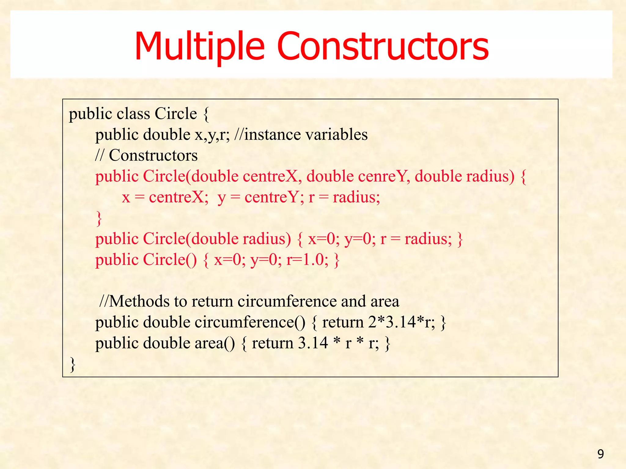 Constructor ppt | PPTX | Programming Languages | Computing