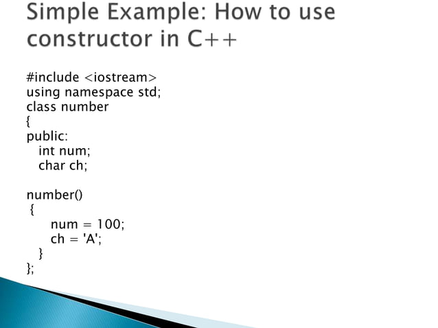 Constructors in C++ | PPTX