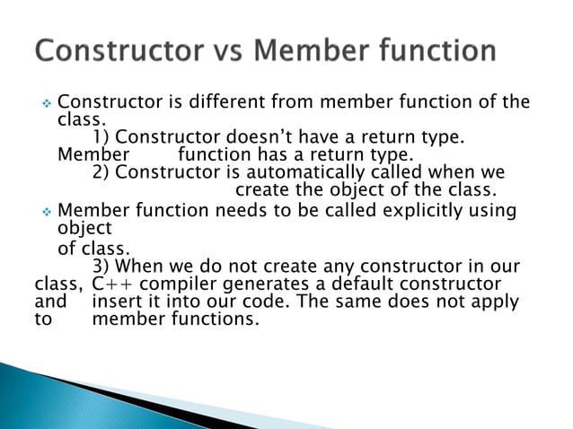 Constructors in C++ | PPTX