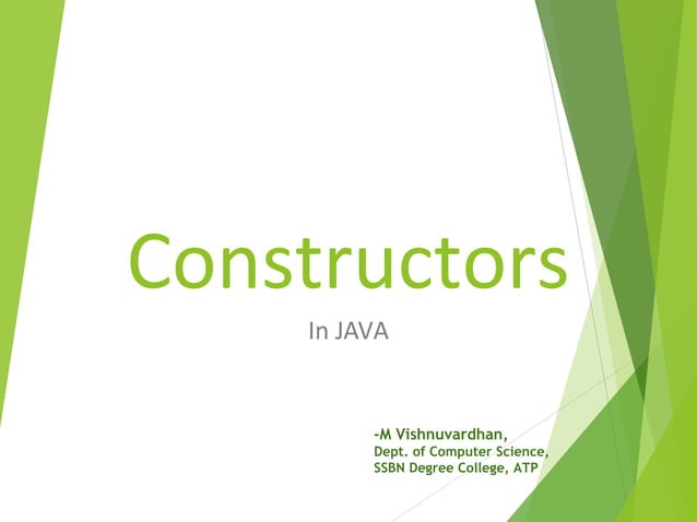 Constructors | PPT