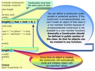 CONSTRUCTORS IN C++ +2 COMPUTER SCIENCE | PPT