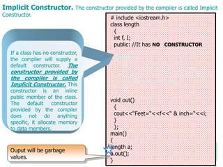Constructors Computer Science CONSTRUCTORS IN C++ +2 COMPUTER SCIENCE | PPT