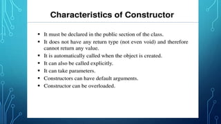 constructors.pptx | Programming Languages | Computing