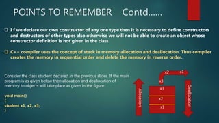 Constructors and destructors | PPTX | Programming Languages | Computing