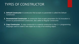 Constructors and destructors | PPTX