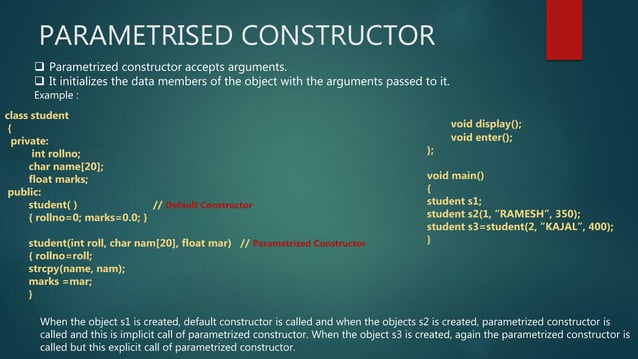 Constructors and destructors | PPTX | Programming Languages | Computing