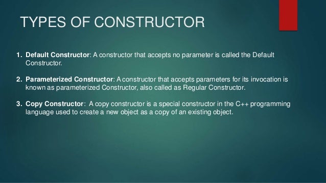Constructors and destructors