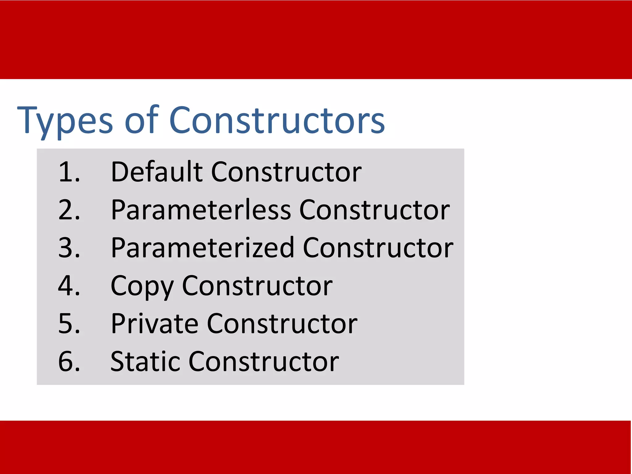 Constructors | PPT
