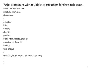 Constructors and destructors in C++ | PPT