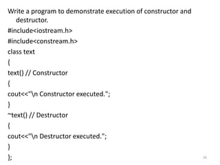 Constructors and destructors in C++ | PPT