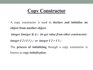 C++ - Constructors,Destructors, Operator overloading and Type ...