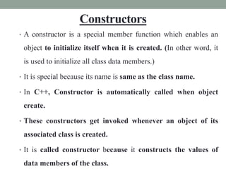 C++ - Constructors,Destructors, Operator overloading and Type ...