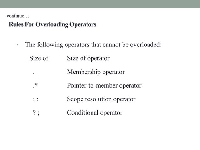 C++ - Constructors,Destructors, Operator overloading and Type ...