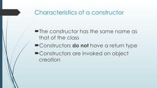 Constructors Computer Science ConstructorsFull computer class10 Icse.pptx