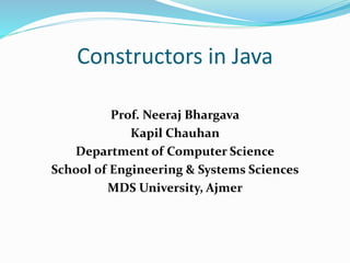 Constructors in java | PPTX