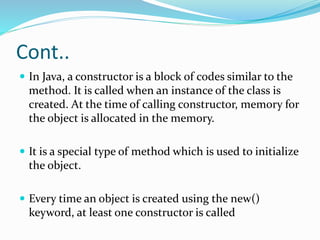 Constructors in java | PPTX