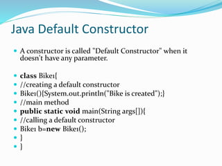 Constructors in java | PPTX