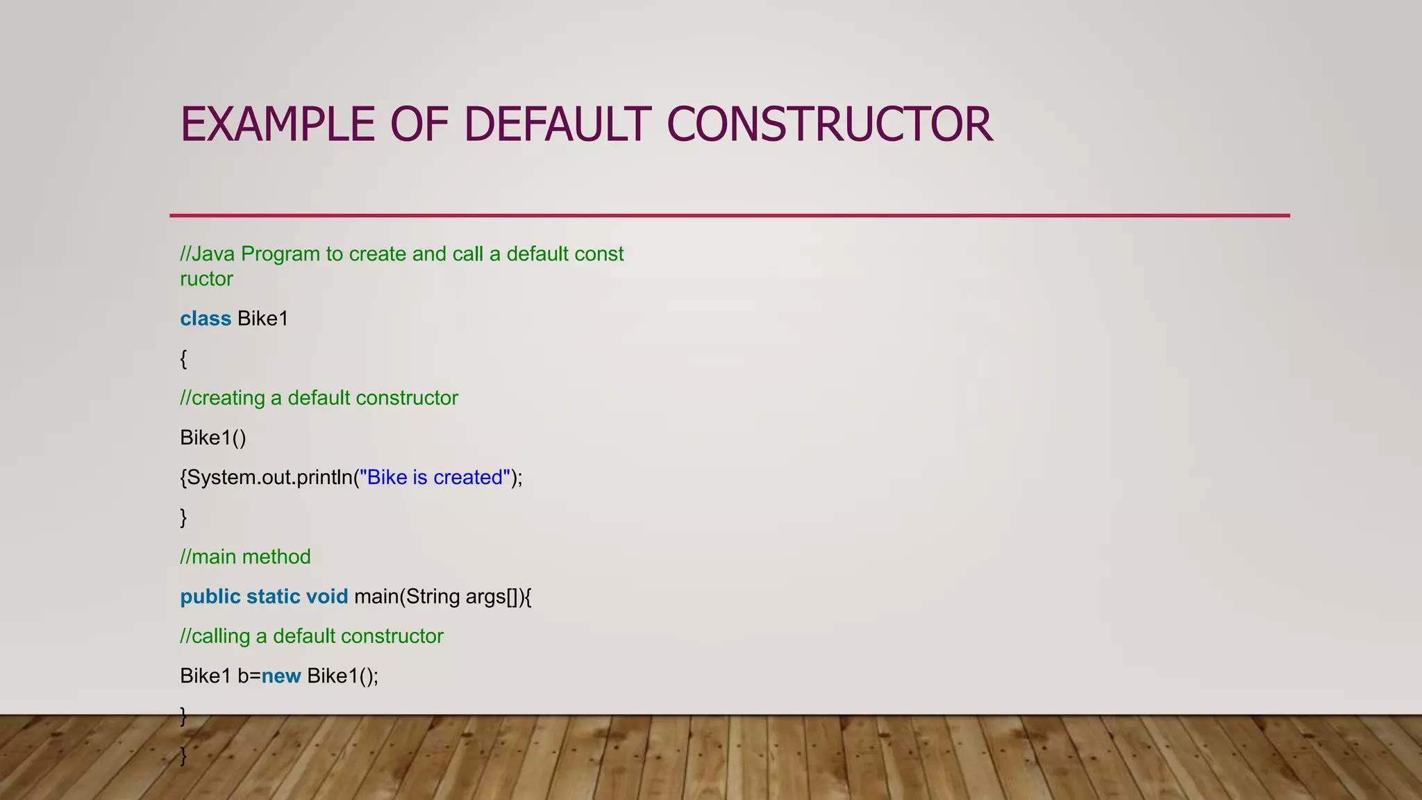 Constructors in java | PPTX