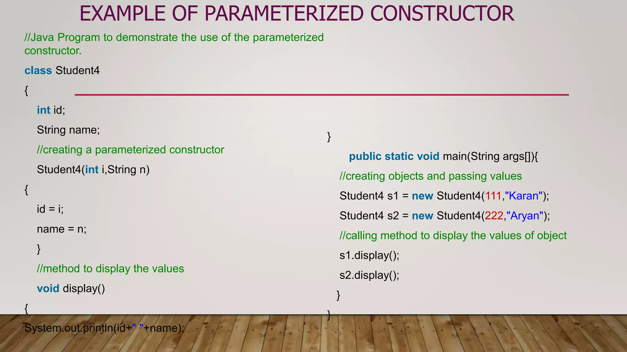 Constructors in java | PPTX