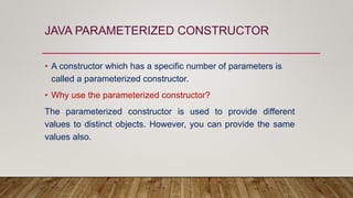 Constructors in java | PPTX
